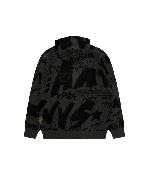 AAPE BY A BATHING APE（エーエイプバイアベイシングエイプ）の「AAPE ZIP UP KNIT HOODIE（ニット/セーター・メンズ・ベージュ系その他5/グレー系その他2・LARGE/SMALL/X-LARGE/MEDIUM）」の3枚目の写真