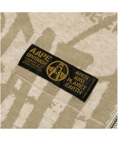 AAPE BY A BATHING APE（エーエイプバイアベイシングエイプ）の「AAPE ZIP UP KNIT HOODIE（ニット/セーター・メンズ・ベージュ系その他5/グレー系その他2・LARGE/SMALL/X-LARGE/MEDIUM）」の9枚目の写真