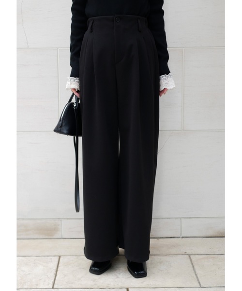 BeBeoD（べベッド）の「センタープレスタックワイドパンツ（その他パンツ・レディース・ブラック/チャコールグレー/ブラウン/ネイビー・フリー）」の7枚目の写真