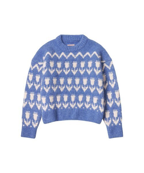 VANONE ATELIER(バノンアトリエ)の「KN4240 Flower hairy wool knit_Blue(ニット/セーター・レディース・ブルー・FREE)」の3枚目の写真
