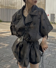 Ameri | DOT FLOWER VEIL TRENCH(トレンチコート)
