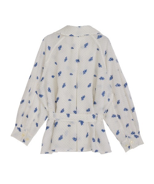 Ameri（アメリ）の「DOT FLOWER VEIL TRENCH（ステンカラーコート・レディース・ホワイト/ブラウン・SMALL/MEDIUM）」の19枚目の写真