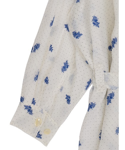 Ameri（アメリ）の「DOT FLOWER VEIL TRENCH（ステンカラーコート・レディース・ホワイト/ブラウン・SMALL/MEDIUM）」の22枚目の写真