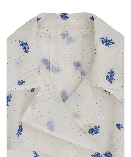 Ameri（アメリ）の「DOT FLOWER VEIL TRENCH（ステンカラーコート・レディース・ホワイト/ブラウン・SMALL/MEDIUM）」の16枚目の写真