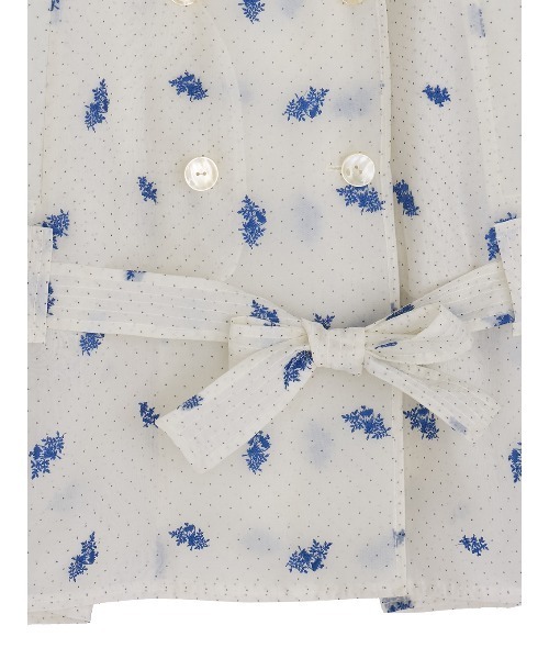 Ameri（アメリ）の「DOT FLOWER VEIL TRENCH（ステンカラーコート・レディース・ホワイト/ブラウン・SMALL/MEDIUM）」の18枚目の写真