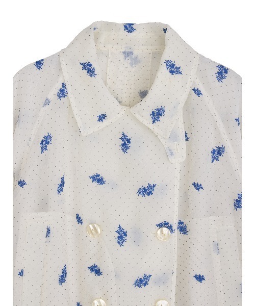 Ameri(アメリ)の「DOT FLOWER VEIL TRENCH(トレンチコート・レディース・ホワイト/ブラウン・SMALL/MEDIUM)」の19枚目の写真