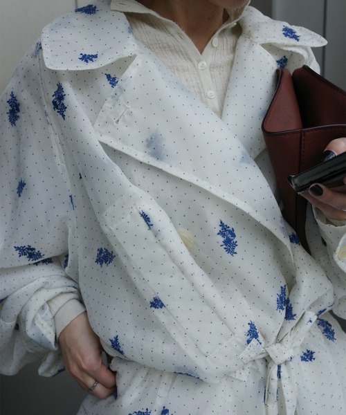 DOT FLOWER VEIL TRENCH（トレンチコート）｜Ameri（アメリ）の