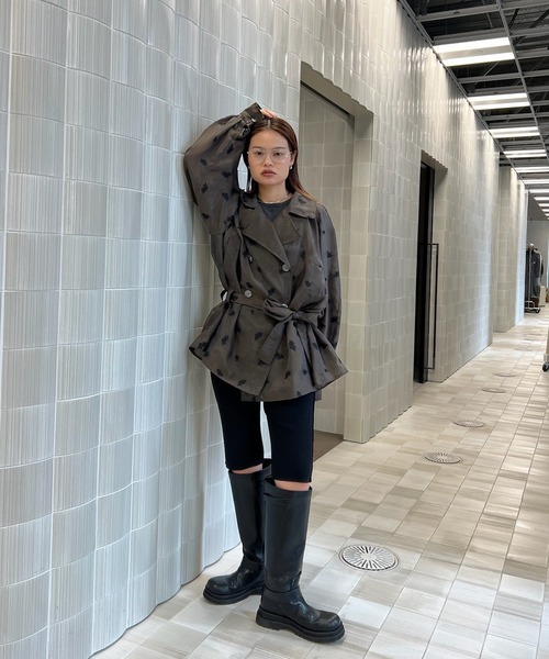 DOT FLOWER VEIL TRENCH（トレンチコート）｜Ameri（アメリ）の