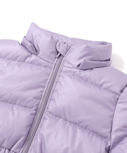 BeBe(ベベ)の「【撥水加工】シャイニータフタウエスト切り替えシャギーファーフードダウンコート(ダウンジャケット/コート・キッズ・パープル/ピンク・130cm/140cm/150cm/110cm/100cm/120cm)」の15枚目の写真