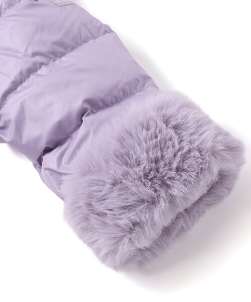 BeBe(ベベ)の「【撥水加工】シャイニータフタウエスト切り替えシャギーファーフードダウンコート(ダウンジャケット/コート・キッズ・パープル/ピンク・130cm/140cm/150cm/110cm/100cm/120cm)」の19枚目の写真