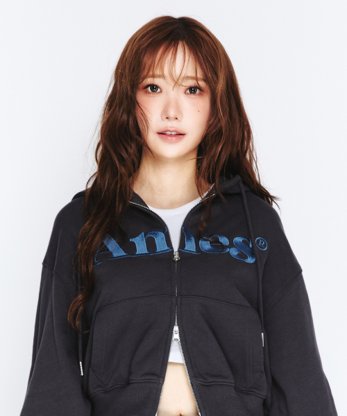 AMESWORLDWIDE（アメスワールドワイド）の「BASIC LOGO HOODIE ZIP UP DEEP CHARCOAL（パーカー・レディース・その他・SMALL/MEDIUM/LARGE）」の2枚目の写真
