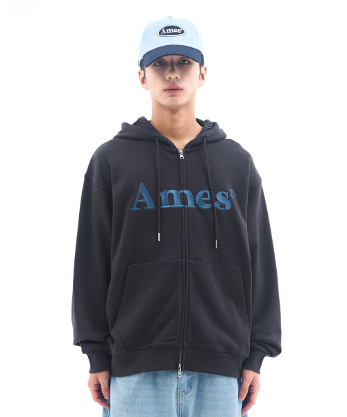AMESWORLDWIDE（アメスワールドワイド）の「BASIC LOGO HOODIE ZIP UP DEEP CHARCOAL（パーカー・レディース・その他・SMALL/MEDIUM/LARGE）」の7枚目の写真