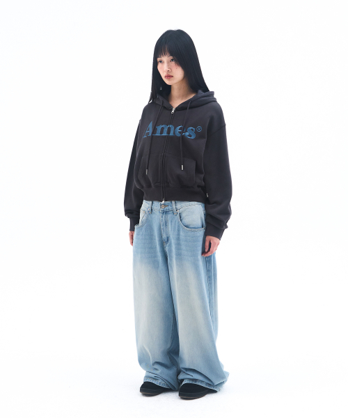 AMESWORLDWIDE（アメスワールドワイド）の「BASIC LOGO HOODIE ZIP UP DEEP CHARCOAL（パーカー・レディース・その他・SMALL/MEDIUM/LARGE）」の11枚目の写真