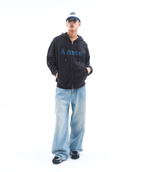 AMESWORLDWIDE（アメスワールドワイド）の「BASIC LOGO HOODIE ZIP UP DEEP CHARCOAL（パーカー・レディース・その他・SMALL/MEDIUM/LARGE）」の14枚目の写真