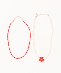 LOWRYS FARM（ローリーズファーム）の「トップフラワー２Ｐカラーネックレス　 629835（ネックレス）」