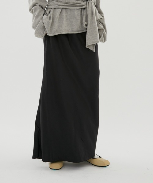 FUULLY STUDIO（フーリィーステューディオ）の「ビンテージサテンフレアスカート（スカート・レディース・アイボリー/チャコールグレー・FREE）」の7枚目の写真