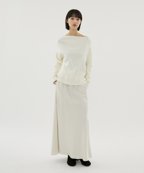 FUULLY STUDIO（フーリィーステューディオ）の「ビンテージサテンフレアスカート（スカート・レディース・アイボリー/チャコールグレー・FREE）」の14枚目の写真