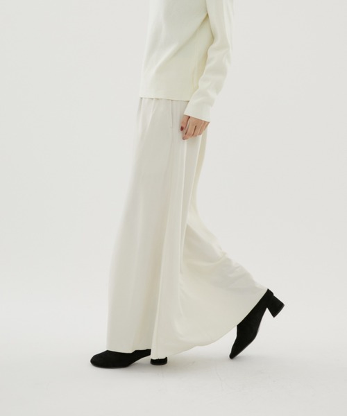 FUULLY STUDIO（フーリィーステューディオ）の「ビンテージサテンフレアスカート（スカート・レディース・アイボリー/チャコールグレー・FREE）」の21枚目の写真