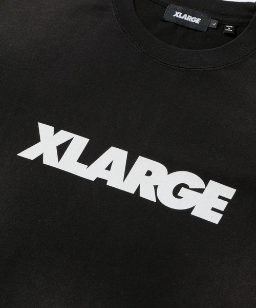 XLARGE（エクストララージ）の「DISCHARGE PRINTED STANDARD LOGO S/S TEE（Tシャツ/カットソー・メンズ・パープル/ネイビー/ブラック・S/M/L/XL）」の5枚目の写真