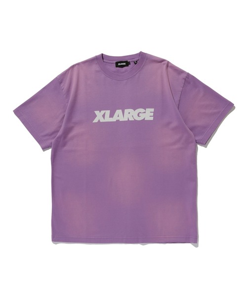 XLARGE（エクストララージ）の「DISCHARGE PRINTED STANDARD LOGO S/S TEE（Tシャツ/カットソー・メンズ・パープル/ネイビー/ブラック・S/M/L/XL）」の16枚目の写真