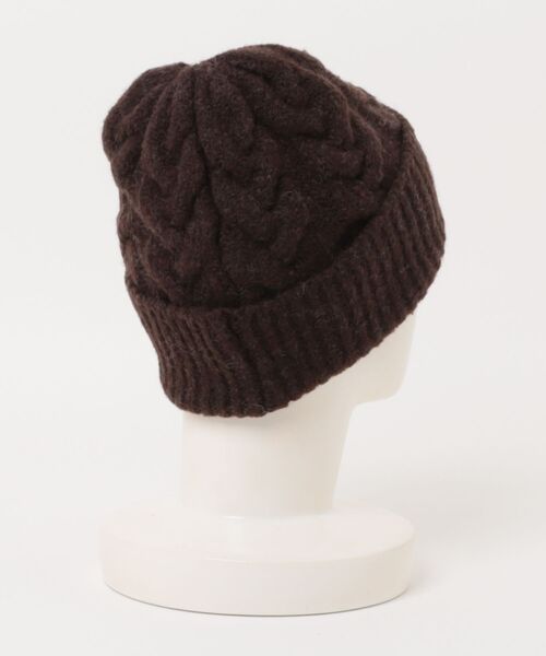 coca（coca）（コカ）の「ウール混ケーブルニット帽子（ニットキャップ/ビーニー・レディース・グレー/ブラウン・ONE SIZE）」の21枚目の写真