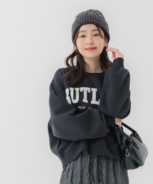 coca（coca）（コカ）の「ウール混ケーブルニット帽子（ニットキャップ/ビーニー・レディース・グレー/ブラウン・ONE SIZE）」の4枚目の写真