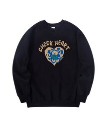 チェックハート スウェット ブラック