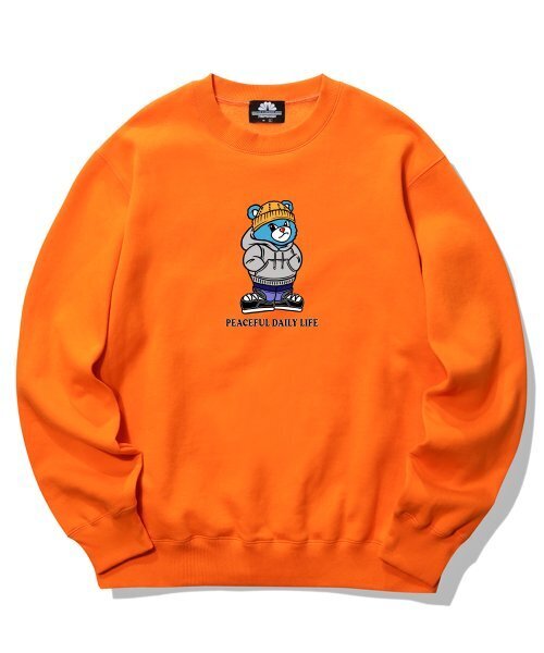 TRIPSHION(トリップション)の「CITY BEAR GRAPHIC クルーネック - オレンジ(スウェット・メンズ・その他・LARGE/MEDIUM/X-LARGE)」の1枚目の写真
