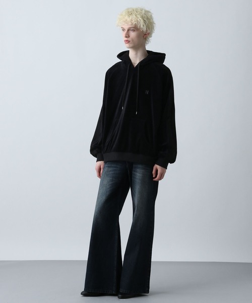 HARE(ハレ)の「レースキリカエキモウパーカー(HARE)(パーカー・メンズ・ブラック・FREE)」の4枚目の写真