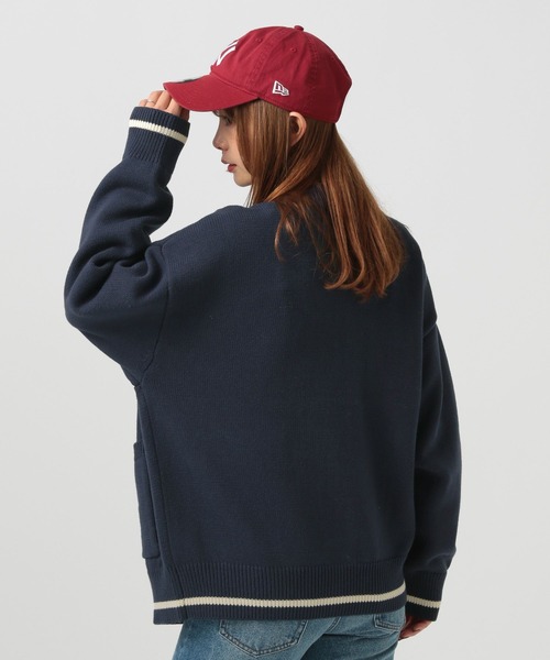 BEVERLY HILLS POLO CLUB（ビバリーヒルズポロクラブ）の「【BEVERLY HILLS POLO CLUB】別注ワッペンカーディガン（カーディガン/ボレロ・レディース・キャメル/オフホワイト/ネイビー・FREE）」の6枚目の写真