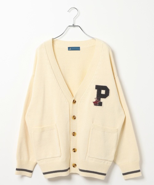 BEVERLY HILLS POLO CLUB（ビバリーヒルズポロクラブ）の「【BEVERLY HILLS POLO CLUB】別注ワッペンカーディガン（カーディガン/ボレロ・レディース・キャメル/オフホワイト/ネイビー・FREE）」の7枚目の写真