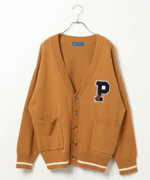 BEVERLY HILLS POLO CLUB（ビバリーヒルズポロクラブ）の「【BEVERLY HILLS POLO CLUB】別注ワッペンカーディガン（カーディガン/ボレロ・レディース・キャメル/オフホワイト/ネイビー・FREE）」の8枚目の写真