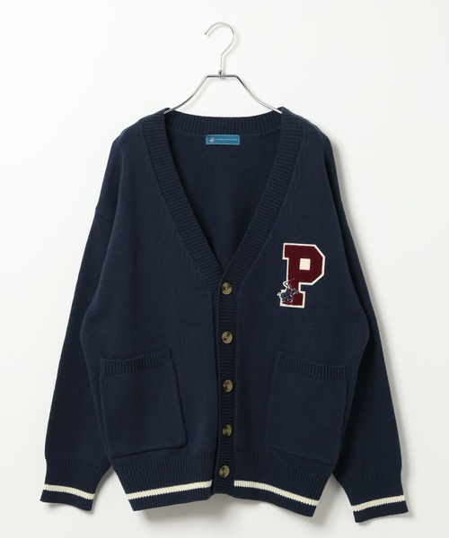 BEVERLY HILLS POLO CLUB（ビバリーヒルズポロクラブ）の「【BEVERLY HILLS POLO CLUB】別注ワッペンカーディガン（カーディガン/ボレロ・レディース・キャメル/オフホワイト/ネイビー・FREE）」の9枚目の写真