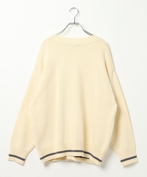 BEVERLY HILLS POLO CLUB（ビバリーヒルズポロクラブ）の「【BEVERLY HILLS POLO CLUB】別注ワッペンカーディガン（カーディガン/ボレロ・レディース・キャメル/オフホワイト/ネイビー・FREE）」の10枚目の写真