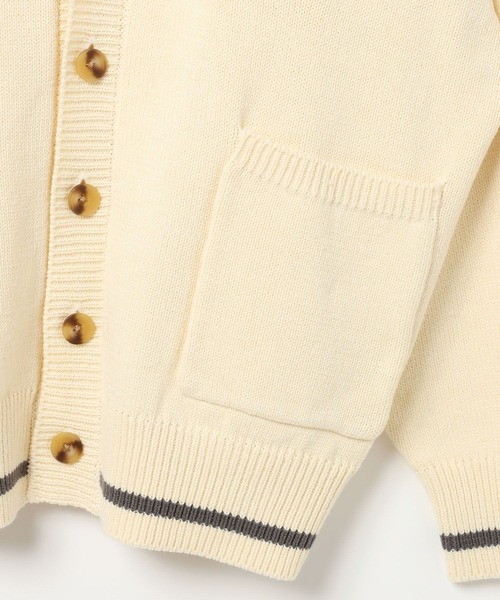 BEVERLY HILLS POLO CLUB（ビバリーヒルズポロクラブ）の「【BEVERLY HILLS POLO CLUB】別注ワッペンカーディガン（カーディガン/ボレロ・レディース・キャメル/オフホワイト/ネイビー・FREE）」の13枚目の写真