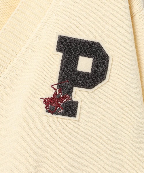 BEVERLY HILLS POLO CLUB（ビバリーヒルズポロクラブ）の「【BEVERLY HILLS POLO CLUB】別注ワッペンカーディガン（カーディガン/ボレロ・レディース・キャメル/オフホワイト/ネイビー・FREE）」の17枚目の写真