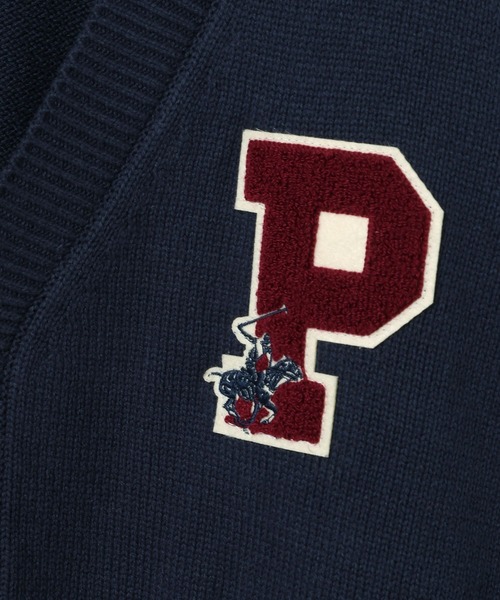 BEVERLY HILLS POLO CLUB（ビバリーヒルズポロクラブ）の「【BEVERLY HILLS POLO CLUB】別注ワッペンカーディガン（カーディガン/ボレロ・レディース・キャメル/オフホワイト/ネイビー・FREE）」の19枚目の写真