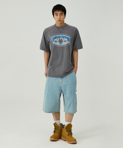 MAGOODGAN(メックウッドガン)の「スウェグバー3587 ラグランピグメントライトグレーセミオーバーフィット半袖Tシャツ(Tシャツ/カットソー・レディース・その他・SMALL/MEDIUM/LARGE/X-LARGE)」の6枚目の写真