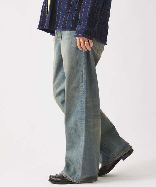 JOURNAL STANDARD relume(ジャーナルスタンダード レリューム)の「スモーキーデニム ワイドパンツ(デニムパンツ・メンズ・ブラック系その他/クリアブルー/コバルトブルー・MEDIUM/LARGE)」の3枚目の写真