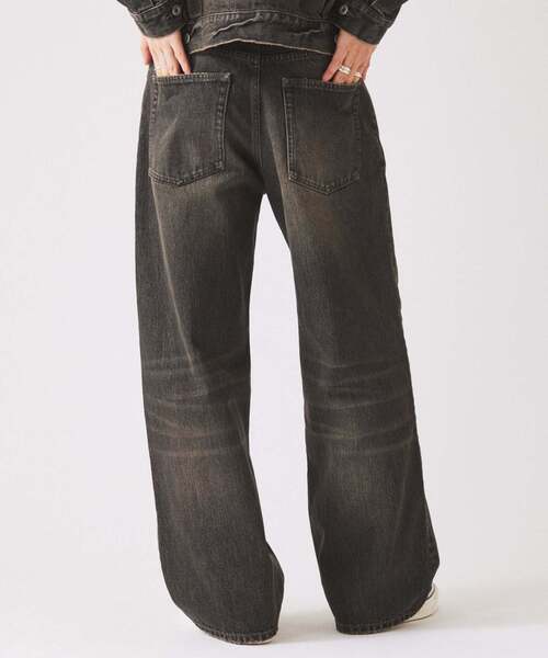 JOURNAL STANDARD relume(ジャーナルスタンダード レリューム)の「スモーキーデニム ワイドパンツ(デニムパンツ・メンズ・ブラック系その他/クリアブルー/コバルトブルー・MEDIUM/LARGE)」の8枚目の写真