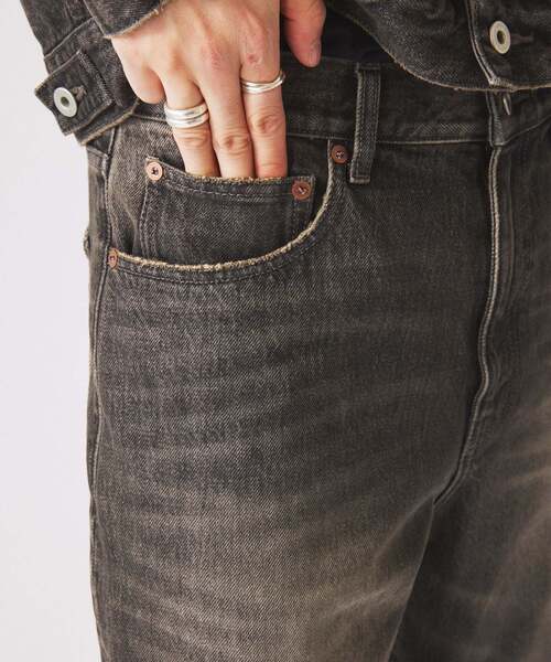 JOURNAL STANDARD relume(ジャーナルスタンダード レリューム)の「スモーキーデニム ワイドパンツ(デニムパンツ・メンズ・ブラック系その他/クリアブルー/コバルトブルー・MEDIUM/LARGE)」の9枚目の写真