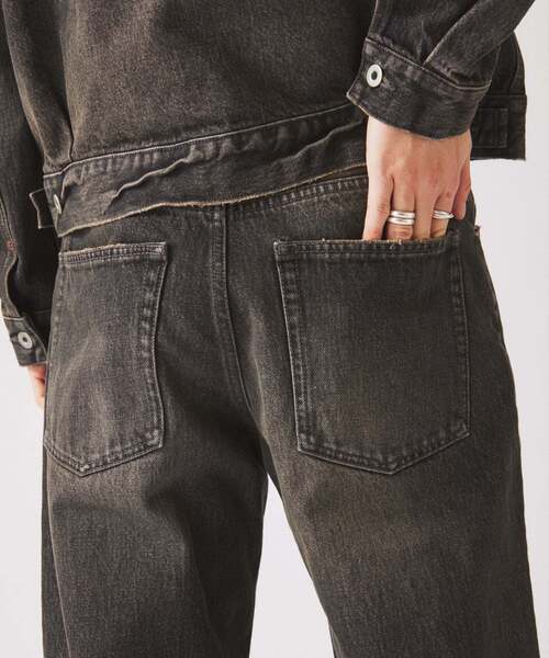 JOURNAL STANDARD relume(ジャーナルスタンダード レリューム)の「スモーキーデニム ワイドパンツ(デニムパンツ・メンズ・ブラック系その他/クリアブルー/コバルトブルー・MEDIUM/LARGE)」の10枚目の写真