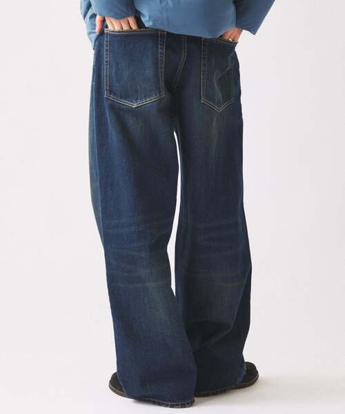 JOURNAL STANDARD relume(ジャーナルスタンダード レリューム)の「スモーキーデニム ワイドパンツ(デニムパンツ・メンズ・ブラック系その他/クリアブルー/コバルトブルー・MEDIUM/LARGE)」の18枚目の写真