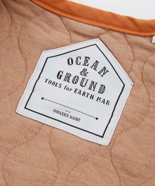 Ocean&Ground(オーシャン&グラウンド)の「ニットキルトノーカラーベスト(ベスト・キッズ・オリーブ/ベージュ/チャコール・80/90/100/110/120/130/140)」の15枚目の写真