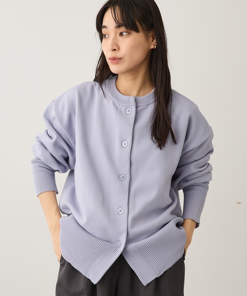 CRAFT STANDARD BOUTIQUE（クラフトスタンダードブティック）の「スポンディッシュニットカーディガン＜ホームケア可能＞ ◆（カーディガン/ボレロ・レディース・ブラック/ライトイエロー/ブラウン/ライトパープル・FREE）」の5枚目の写真