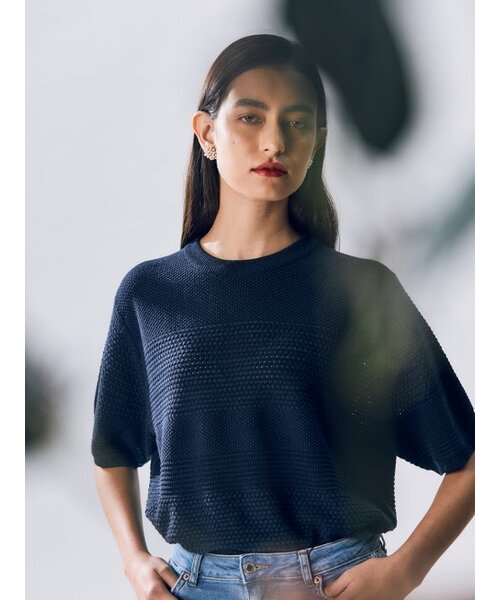 EDWARDMAX（エドワードマックス）の「フォンタナ 半袖ニットウェア ネイビー（ニット/セーター・メンズ・その他・MEDIUM/LARGE/X-LARGE）」の5枚目の写真