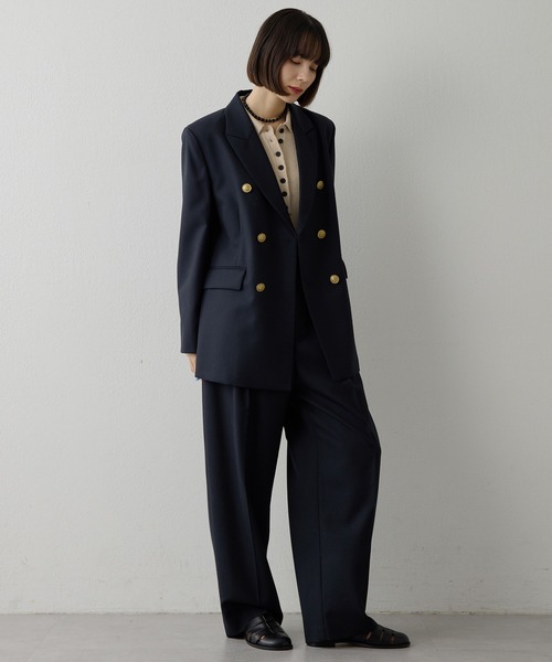 Whim Gazette（ウィムガゼット）の「マリンテーラードジャケット（テーラードジャケット・レディース・ネイビー/オフホワイト・FREE）」の19枚目の写真