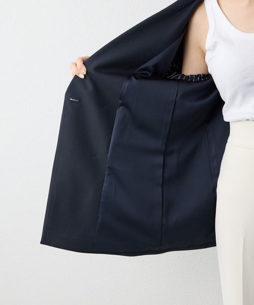 Whim Gazette（ウィムガゼット）の「マリンテーラードジャケット（テーラードジャケット・レディース・ネイビー/オフホワイト・FREE）」の4枚目の写真