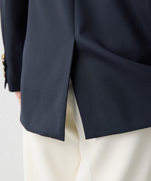 Whim Gazette（ウィムガゼット）の「マリンテーラードジャケット（テーラードジャケット・レディース・ネイビー/オフホワイト・FREE）」の6枚目の写真