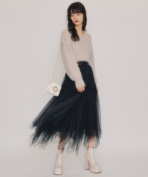 REDYAZEL（レディアゼル）の「ラメシャギーニットプルオーバー（ニット/セーター・レディース・オフホワイト/レッド/ピンク/ダークブルー・FREE）」の20枚目の写真